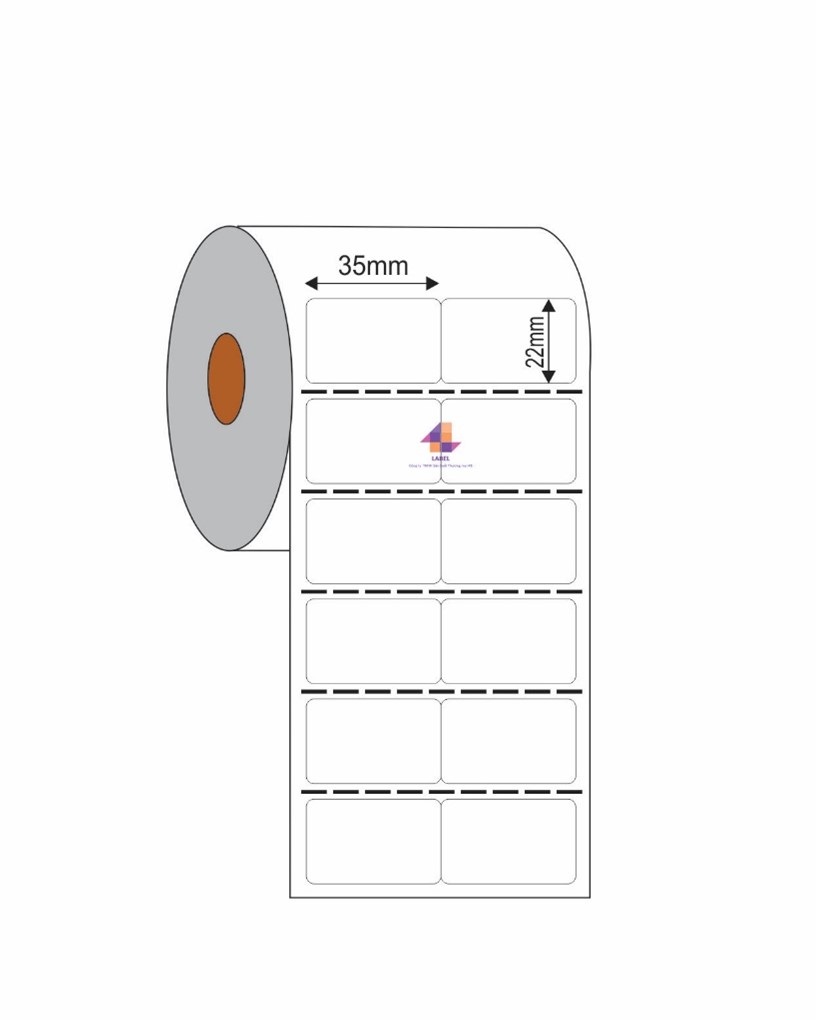 Giấy decal in tem mã vạch 35mm x 22mm x 2 x 2000